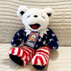 NWT Vtg Rare Teddy Bear 16” Liquid Blue Freedom Stuffed Animal